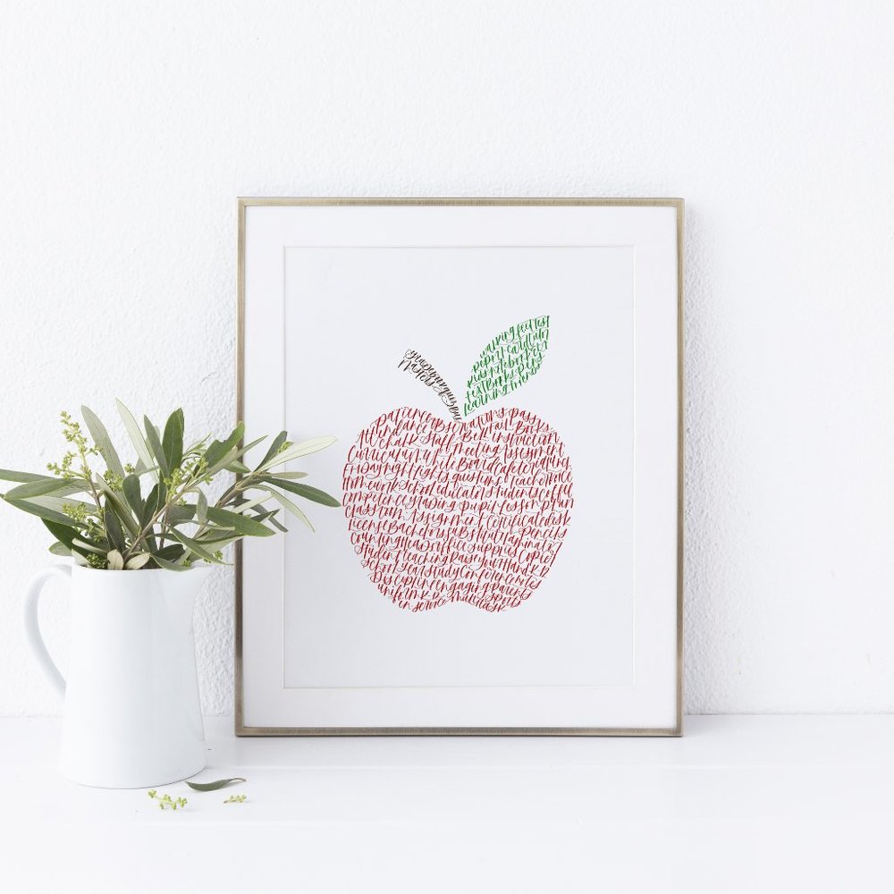 Teacher Calligraphy Word Art